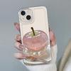 Crystal Apple Is Suitable for iPhone17ProMax Anti-drop Mobile Phone Case 16 Advanced Sense 15/14 Transparent Fine Hole