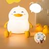 Silicone Cute Duck Pat Light Eye Protection Cartoon Decompression Night Light Clap Control Night Atmosphere Lamp
