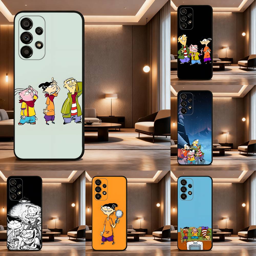 Cartoon Ed Edd N E-Eddy Phone Case For Samsung Galaxy A73,31,32,72,41,53,52,71,22,5G,Note,J7,8,9 Soft Black Cover