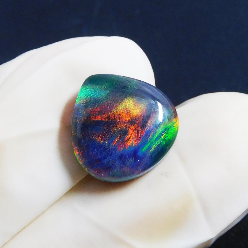 Lab Created Opal 5.30 Ct Pear Certified Beautiful Loose Gemstone
