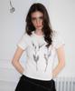 ROSEFRANTZ Floral Sketch Graphic T-Shirt [White]