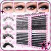 Lash Bond Asend Seal Eyelash Clusters Lasting Double-Ended Fixed Eyelash Glue Remover Tweezers Kit Eyelash Curler Brush Kit Tool