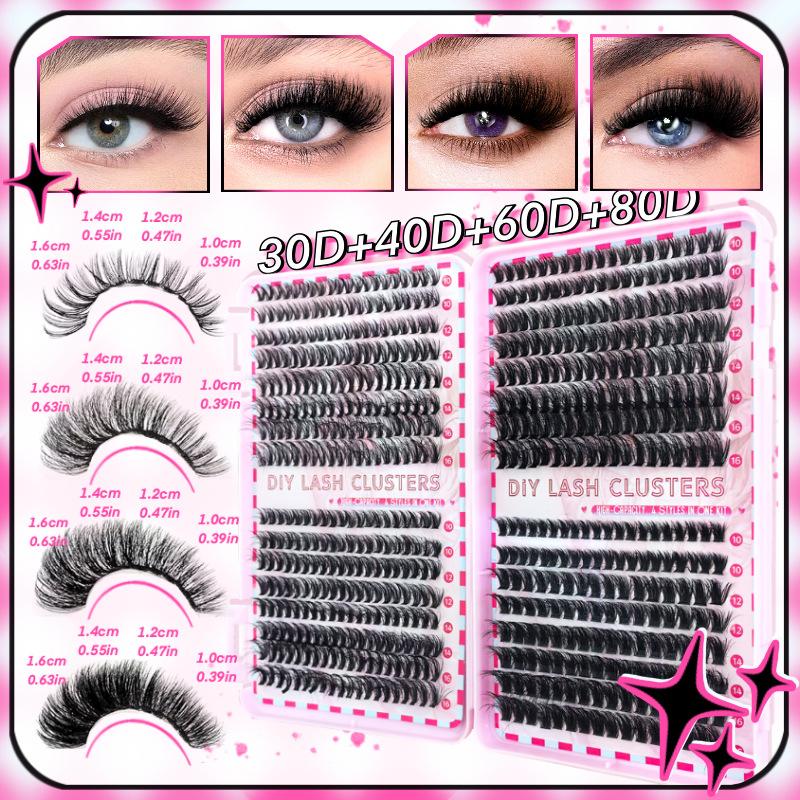 Lash Bond Asend Seal Eyelash Clusters Lasting Double-Ended Fixed Eyelash Glue Remover Tweezers Kit Eyelash Curler Brush Kit Tool