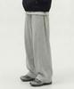 AGOD Side Tuck Snap Wide Sweatpants [Gray]