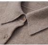 Women's Polo Collar Cashmere Cardigan - Elegant Lapel Sweater, Fashionable and Versatile Knit Top