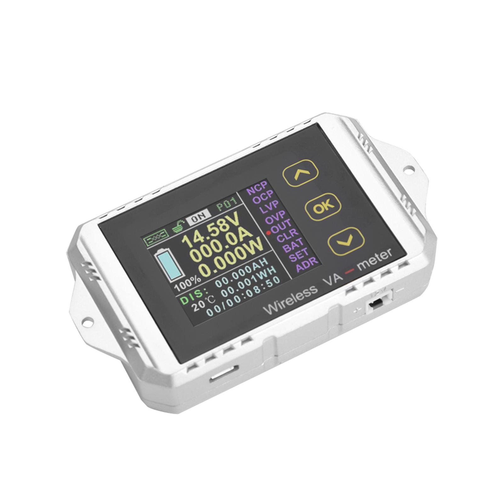 

Wireless Color LCD Screen DC Voltage Ammeter Power Meter Watt Tester VAT-4300, 0-400V