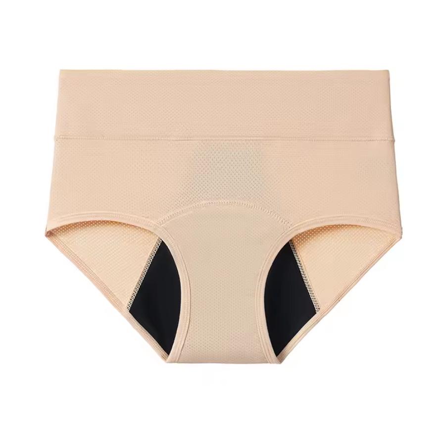 Leak-Proof High-Waisted Breathable Menstrual Underwear, Multi-color, Women's Period Panties 9033