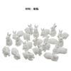 Pinenjoy 20 Animal Figurines Resin Rabbit Ornaments Cute Easter Bunny Mini Rabbit Statue Cake Decoration DIY Fairy Garden Dollhouse Birthday Gift Moss