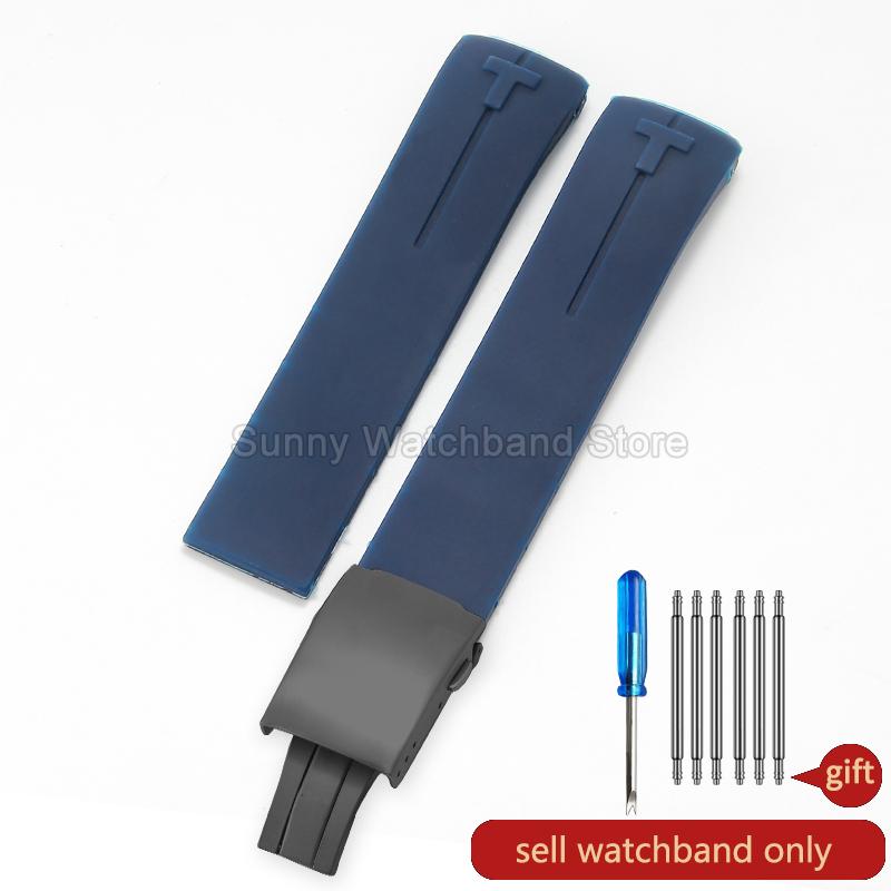 Waterproof Durable Silicone Watch Strap for Tissot 1853 T-Touch Series T013 T081 T091 Watch Accessories 20 21mm Black Blue