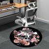 1pc Skull Flowers Office Round Area Rug, Indoor Mat Suitable For Office, Under Office Chairs Bedroom Living Room Home Decor, Room Deco