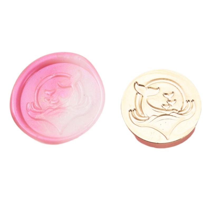 2Pcs Love Heart Seal Stamp, Wedding Themed Seal Stamp Head for Seal Invitations, Valentines Card, Package Embellishment