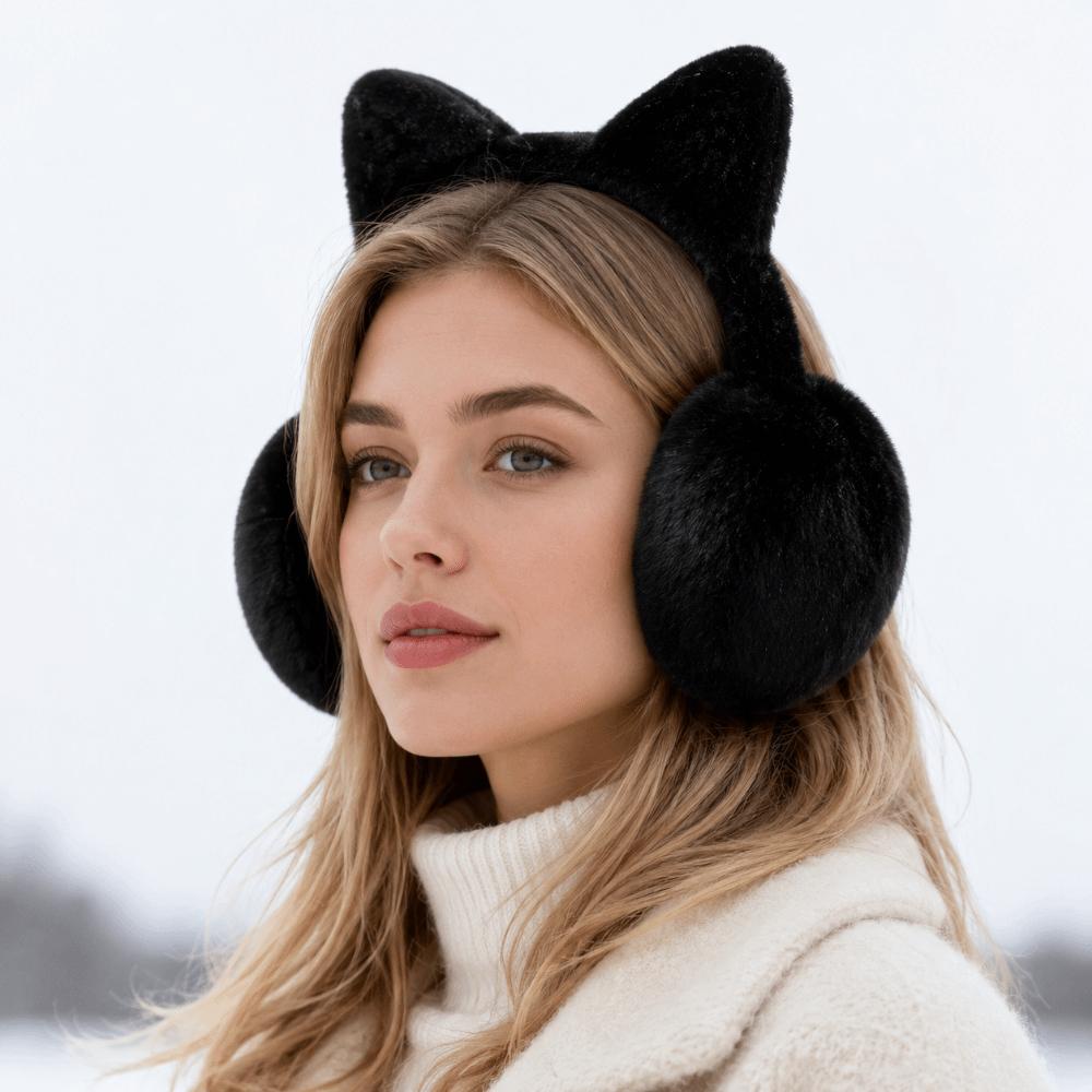 Foldable Cat Ear Muffs Anti-freeze Ear Covers Cute Windproof Earmuffs winter