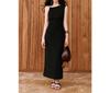 Pre-Sale Micro-Elastic Twill Dress with Metal Inlay and Asymmetric Ruched Waist