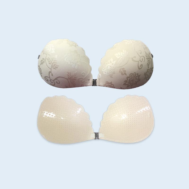 

Кружевной невидимый бюстгальтер пуш-ап, женский клейкий бюстгальтер без бретелек с открытой спиной, липкий силиконовый чехол для сосков, нижнее белье, бюст, накладки на грудь B бежевый