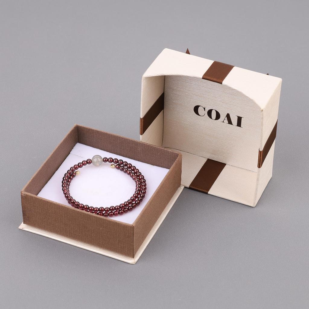 January Good Luck Power Stone Bracelet Bangle for Women [Koai] Garnet, Birthstone, Labradorite, Success, Amulet,