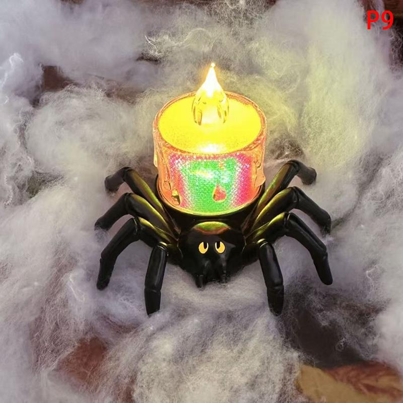 1Pc Halloween Decoration Spider Night Lights Party Supplies Decoration Props Bar, Haunted House, Horror Party Accessories