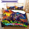 3PC Custom Name Cowboy Wild Horse Bedding Set Printed  Bedding Set Duvet Cover Closure Includes 1 Duvet Cover & 32 Pillowcases for Bedroom
