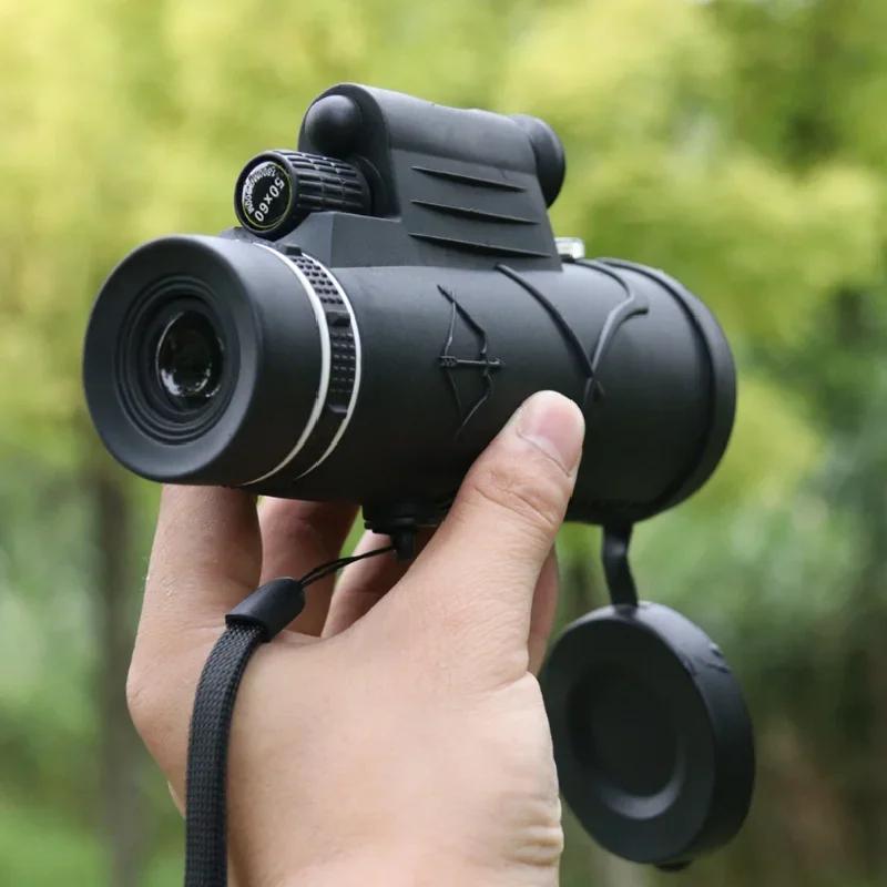 50x60 Zoom High-definition Powerful Binoculars Portable Professional Telescopes Monocular Low Night Vision Camping