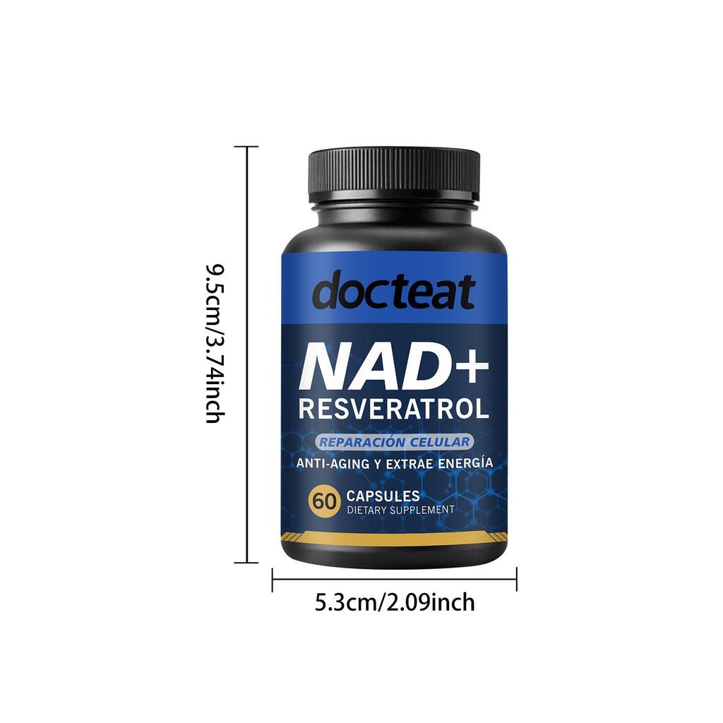 Docteat NAD+ Kapseln: Steigern Sie Kraft & Ausdauer mit NAD+-Vorläufern.