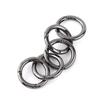 20 Pcs Black Round Carabiner Spring Snap Clips Round Keychain Buckle Carabiners Rings  Keychain Use