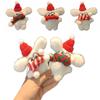 Cartoon Animal Christmas Dog Pendant Cute Plush Puppy Keychain  Christmas Decorations