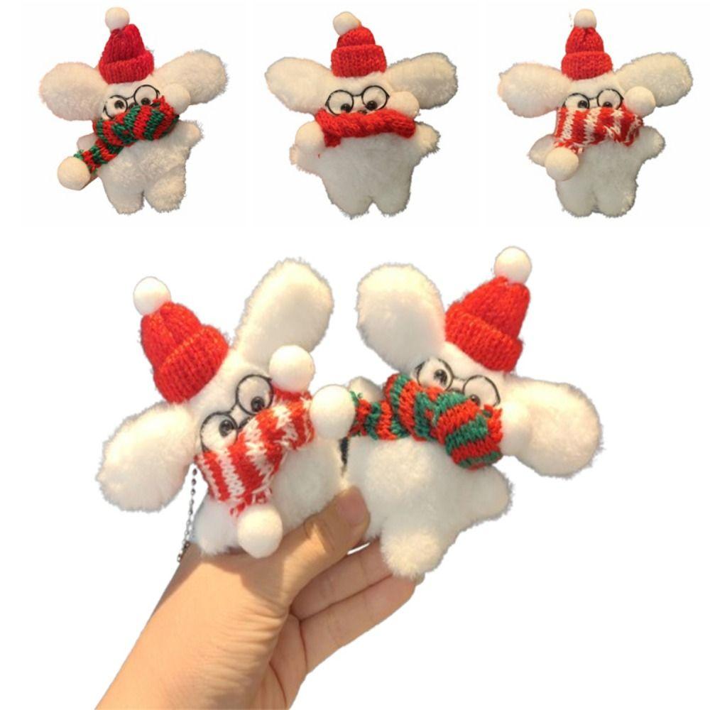 Cartoon Animal Christmas Dog Pendant Cute Plush Puppy Keychain Christmas Decorations