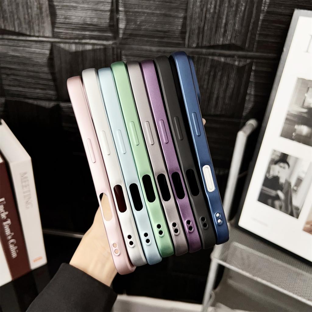 Luxury Metal Matte Magnetic Wireless Charge For Magsafe Cases for iPhone 16 15 14 13 12 11 Plus Pro ProMax Soft Cover