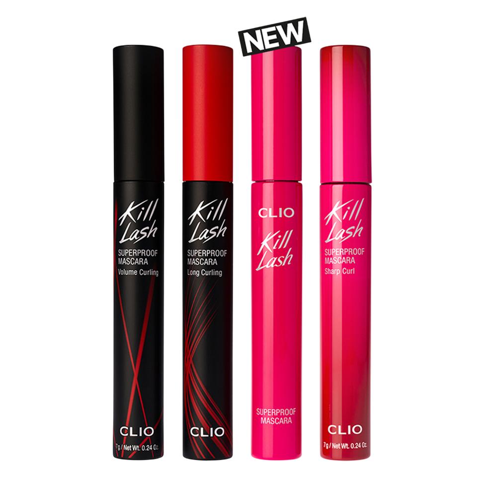 CLIO Kill Lash Superproof Mascara 010 Sharp Curl (2pcs), Korean