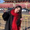 Solid Color Thickened Large Scarf Women's Autumn and Winter New Korean Version Winter Student Versatile Shawl Scarf White