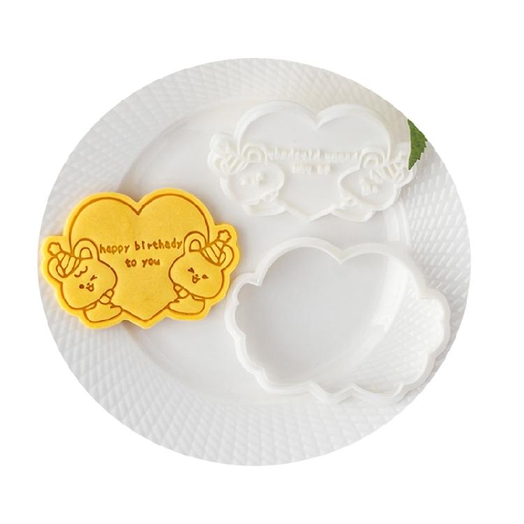 Plastic Cookie Molds Animal Biscuit Cutter Pastrys Moulds DIY Dough Stamps