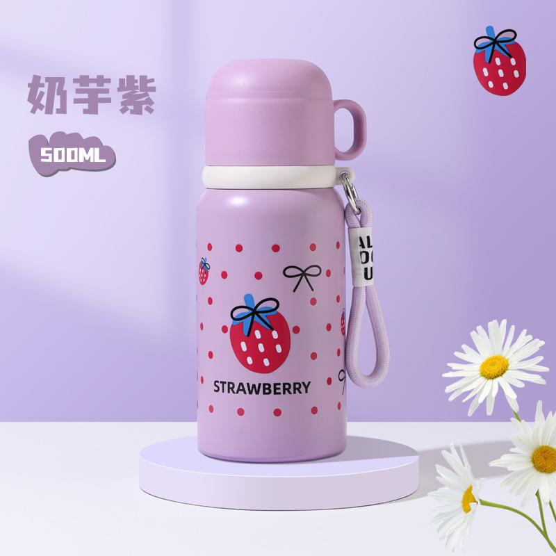 Dual Drink Thermos Children's Pot 316 Men's and Women's Stainless Steel Water Bottle Water Kettle Straw Cup Large Capacity Gift