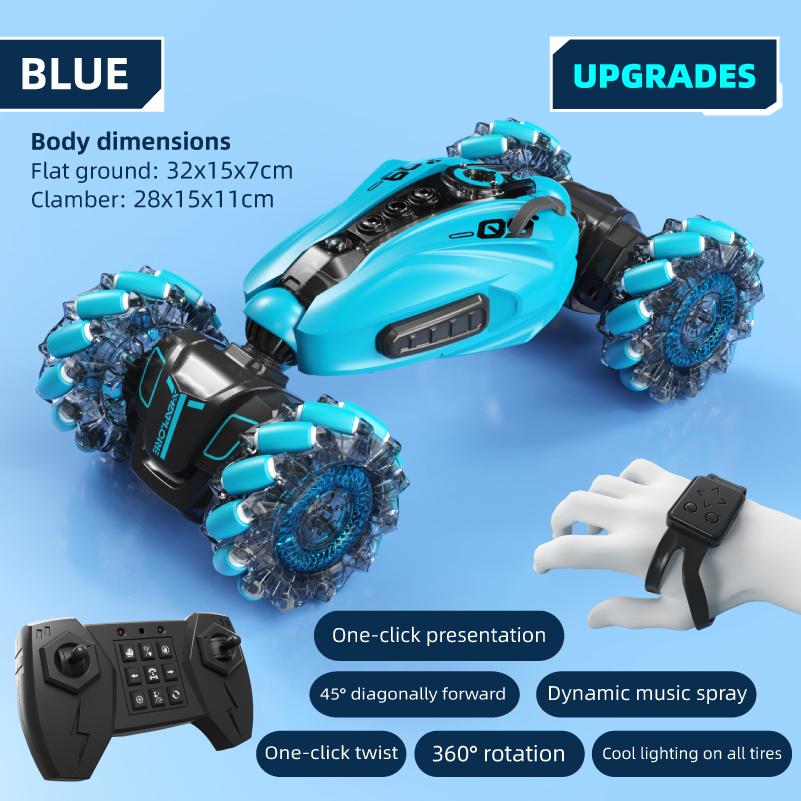 

2.4G Rc Car Gesture Induction Remote Control Vehicle 4WD Torsion Vehicle Super large light Spray Off-road Stunt Vehicle Boy Toy
