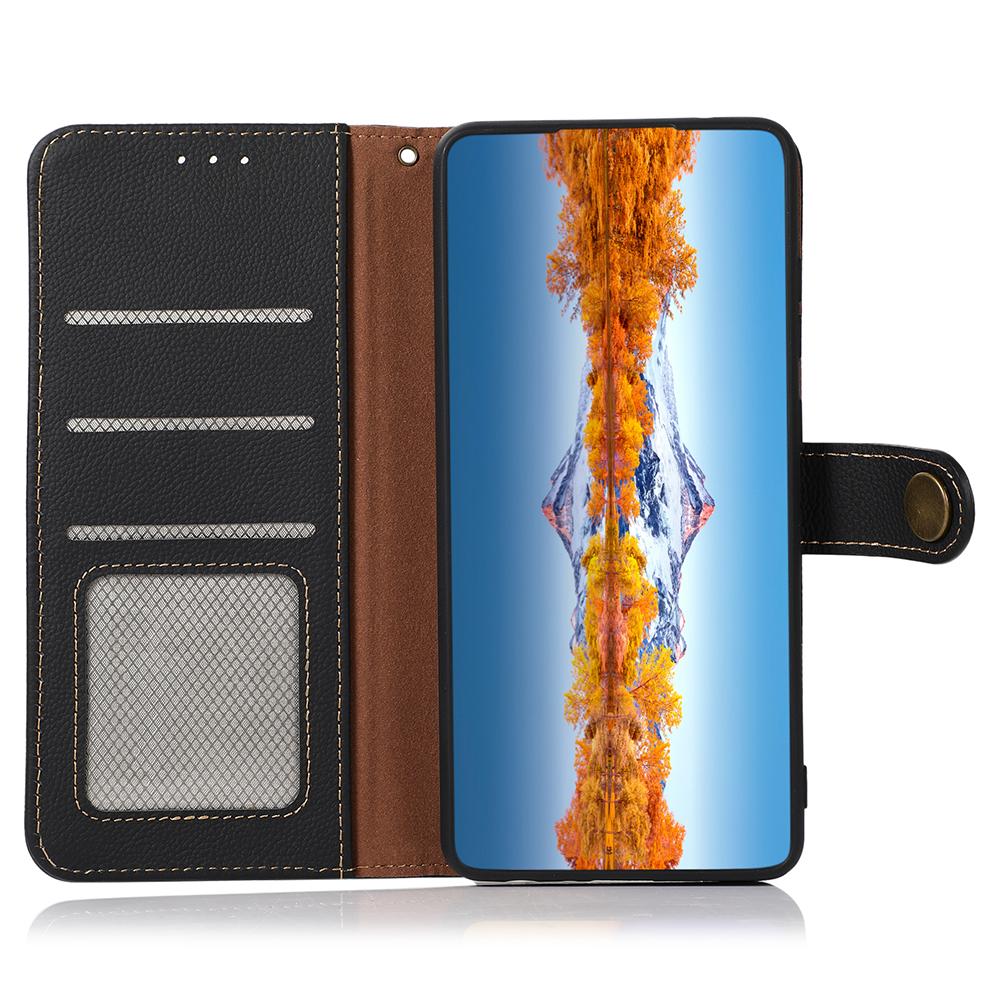 

KHAZNEH For Google Pixel 9a Case Genuine Cow Leather Wallet Phone Cover Green