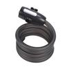 Bike Lock Cable 4.9ft Long Matte Black 2 Keys PVC Thick Steel Rope Coiled Cable Lock with Mounting