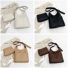 Stylish 2024 New Korean Fashion Pu Bucket Bag Chic Simple Crossbody Handbag