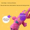 Indestructible Plush Dog Toy Chew Toy Stuffed Crocodile Soft Squeaky Puppy Teething Toy