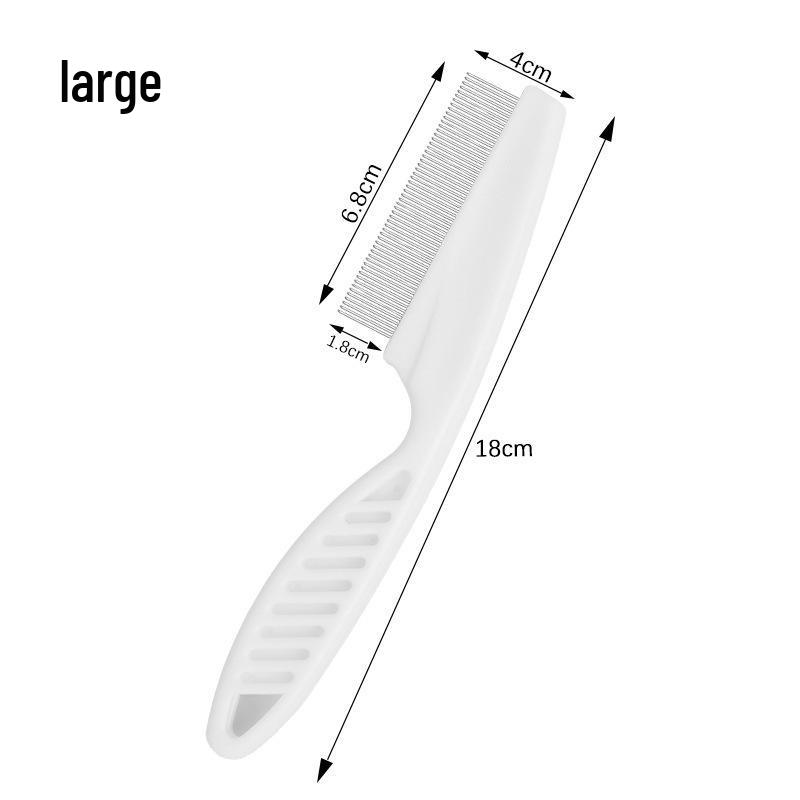 Multi-Purpose Flea Comb for Dogs and Cats - Fine-Toothed Plastic & Steel Needle Design