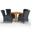 Día Y Noche - Día Y Noche 5-Piece Garden Dining Set Dark Gray