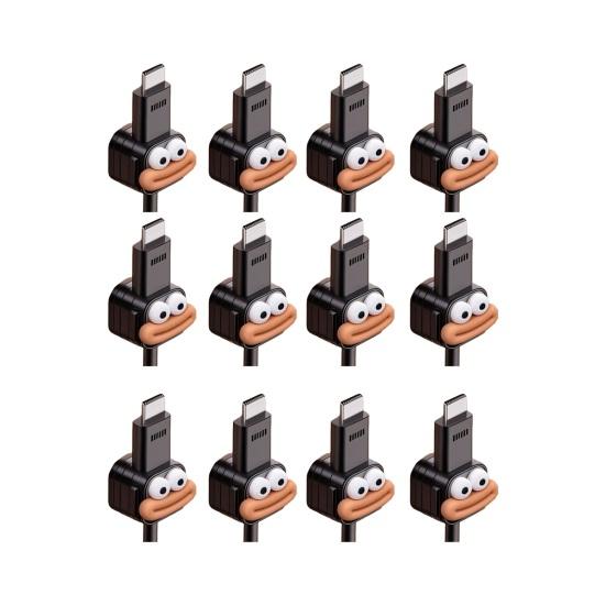 6/12Pcs Cartoon Magnetic Cable Organizer Clip Self-adhesive Home Office Desk Phone Charging Data Cord Holder Keeper Power Wire Management Clamp