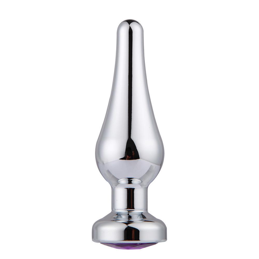 MoDi Crystal Silver Colour Metal Backyard Stainless Steel  Anal Plug