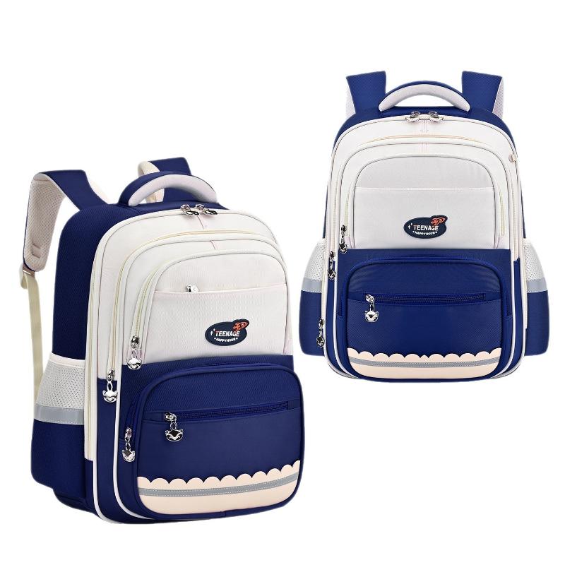 New Contrasting Color Schoolbag for Primary Students Grades 1-6 Multi-layer Large Capacity Girls Backpack Lightweight Wear-resistant Children Book Bag