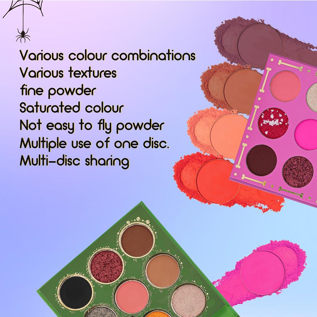 9-color Eyeshadow  Suitable For  Gothic Style Halloween Makeup  Long-lasting Dark Eyeshadow