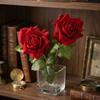 Echte Berührung Künstliche Rose Blume Handgemacht Künstlicher Falscher Rosenzweig Luxuriös Realistische Simulation Große Rose Muttertagsgeschenk