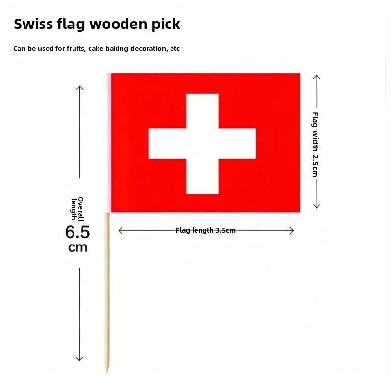 Multinational Flag Toothpick Food Decor Pack For Fruit Garnishes And Cocktails