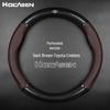 Genuine Leather Carbon Fiber Steering Wheel Cover for Toyota Prado, Camry, Reiz, Highlander, and Crown