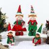 Stretchable Elf Boy Doll Christmas Decoration - Red & Green Sitting or Standing Display