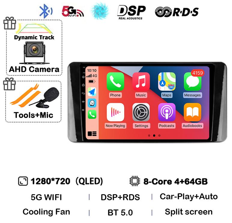 Android 14 Carplay Auto Car Radio For Volkswagen Polo Mk6 VI 2020 2021 2022 Video Multimedia Player Navigation GPS Stereo Audio