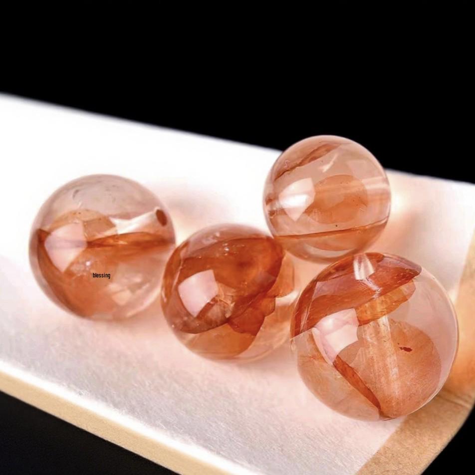 Koi Red Phantom Quartz Hand Beads Crystal Bracelet - DIY Multi-Treasure Jewelry