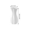 Matte White Striped Plastic Vase Shatterproof Hydroponic Container Lightweight Home Decor For Flowers, Plants Tabletop Display