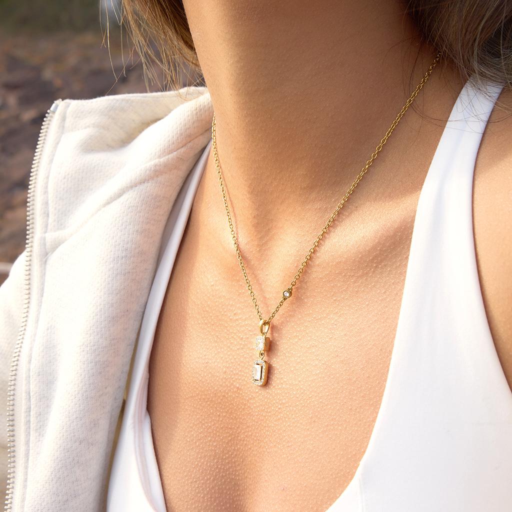 Cubic Zirconia Titanium Steel Clavicle Necklace For Women Light Luxury Niche Premium Jewelry Stainless Steel Fashion Cross Border Accessories